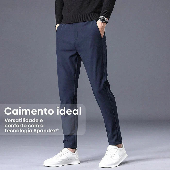 Calça Social Masculina Monzatti MZ067 em tecido premium, corte slim fit.