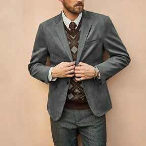 Blazer Masculino Monzatti MZ029 em camurça premium, estilo clássico.