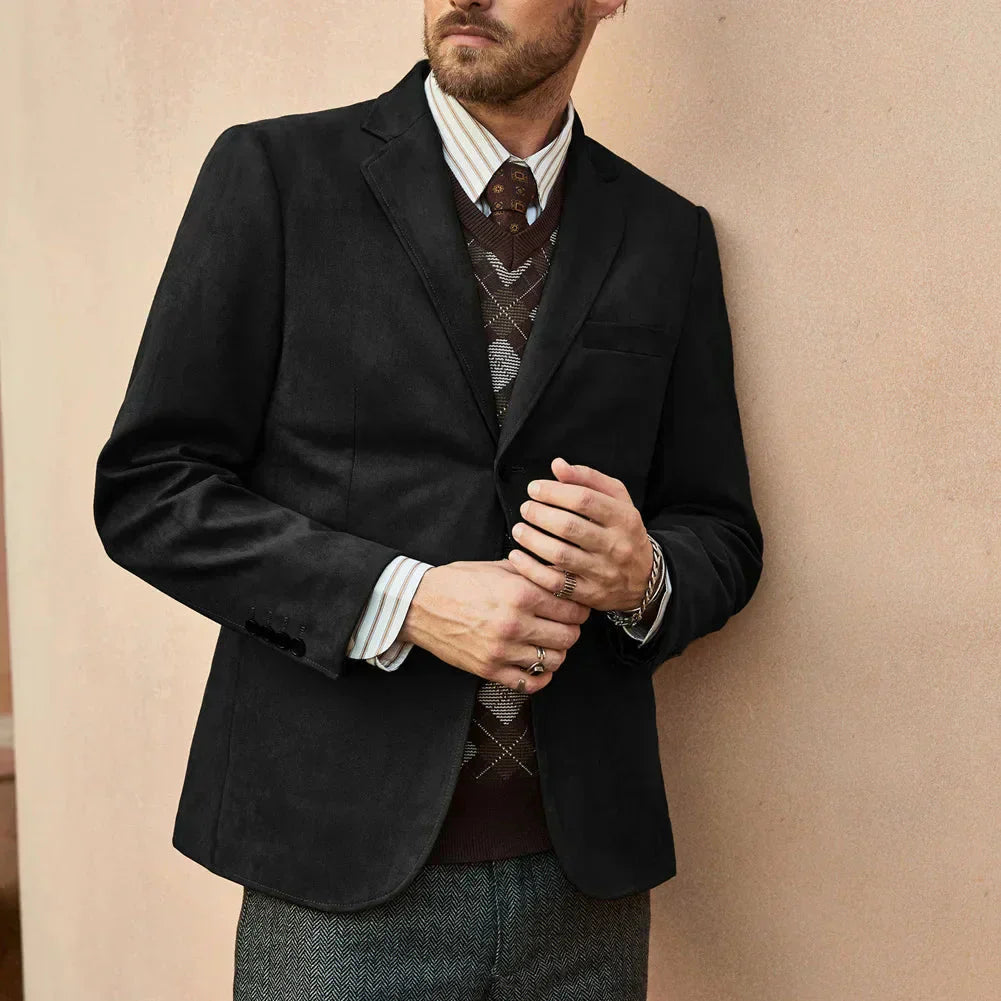 Blazer Masculino Monzatti MZ029 em camurça premium, estilo clássico.