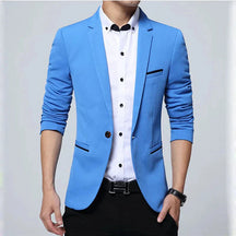 Blazer Masculino Slim Fit Monzatti MZ187 em algodão, elegante e confortável.