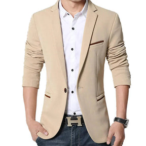 Blazer Masculino Slim Fit Monzatti MZ187 em algodão, elegante e confortável.