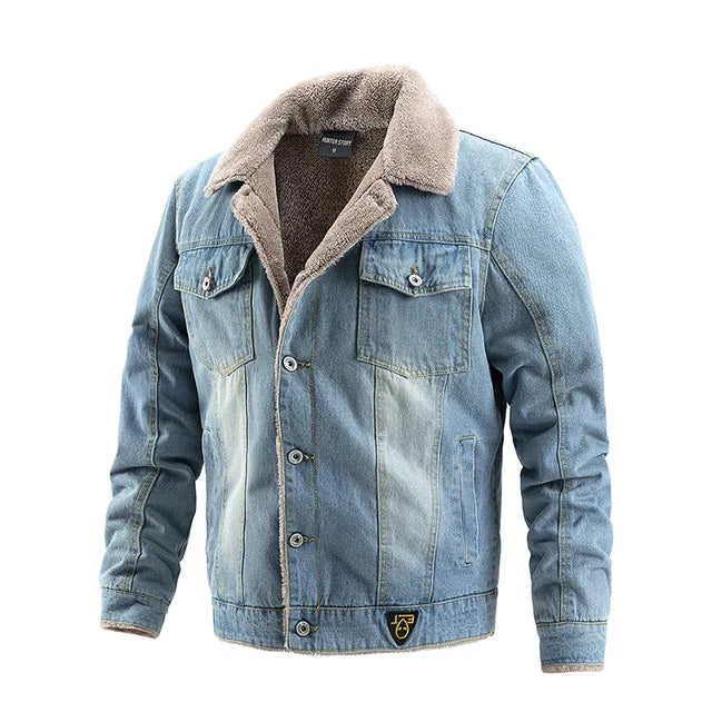 Jaqueta Jeans Masculina Monzatti MZ142 com interior forrado e design moderno.