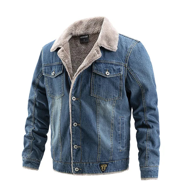 Jaqueta Jeans Masculina Monzatti MZ142 com interior forrado e design moderno.