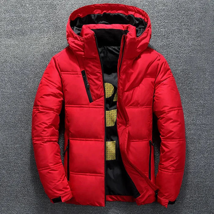 Jaqueta Masculina Puffer Monzatti MZ161 em poliéster com forro acolchoado.
